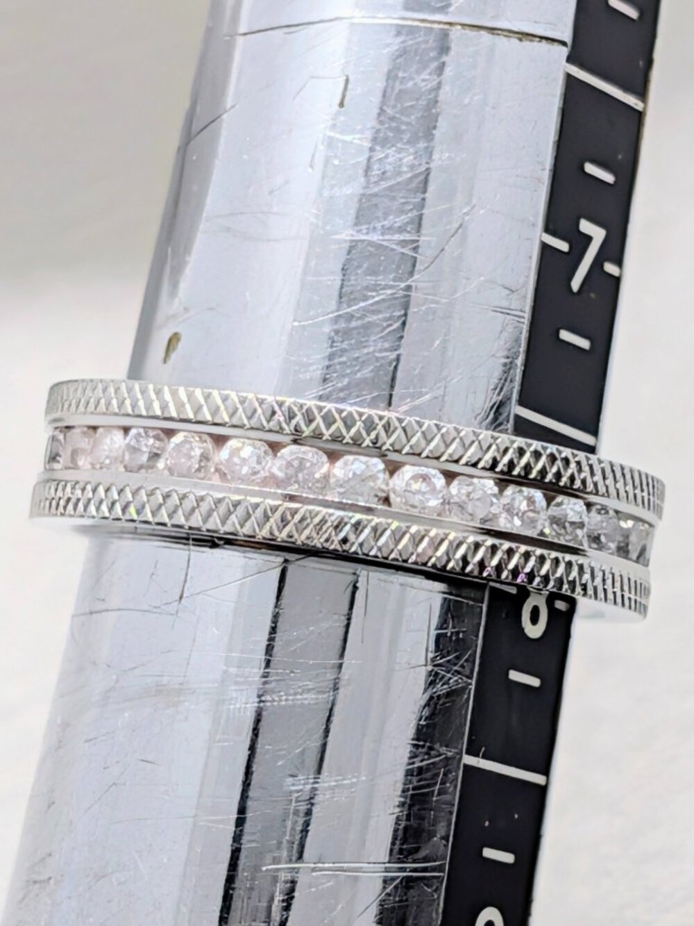 NEW Inox Stainless Steel eternity ring - Picture 5 of 9